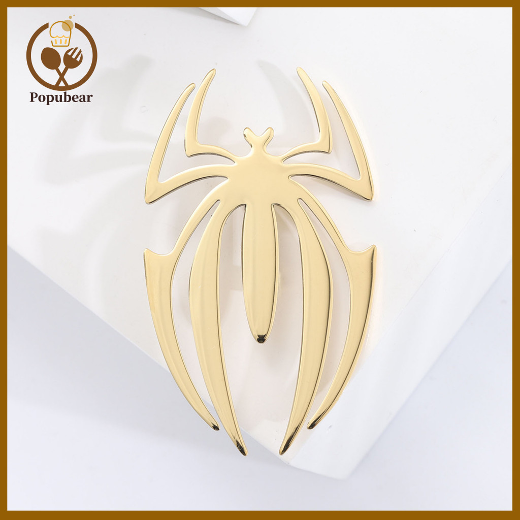 Spider Buckle Elegant Brooch for Women – Lightweight Hollow Alloy Pin Solid Color Polished Anti-exposure Jewelry Acces