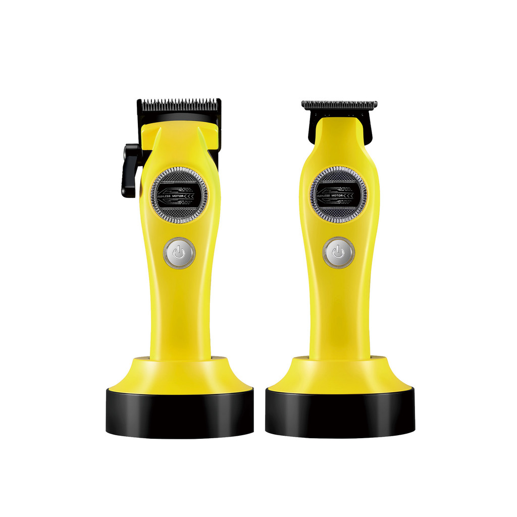 Nova Máquina De Cortar Cabelo Com motor De rotor Externo Sem Escova De 7200 rpm display digital E Conjunto De Aparador E