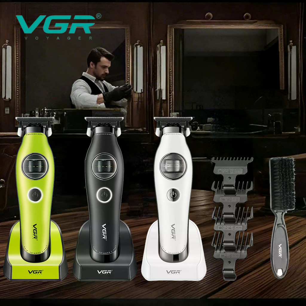 VGR Máquina De Cortar Cabelo Sem Fio rotor Externo motor Portátil Escultura Elétrica push shear V-880T