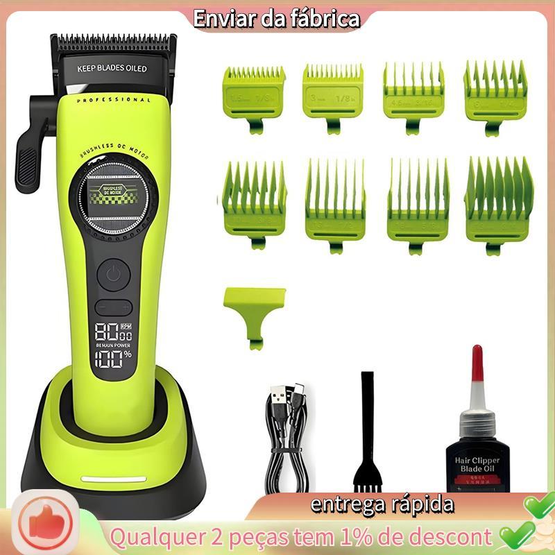 Motor Sem Escova , Máquina De Cortar Cabelo Para Homens , Aparador De Profissional Com Rotor Externo E Base De Carregame