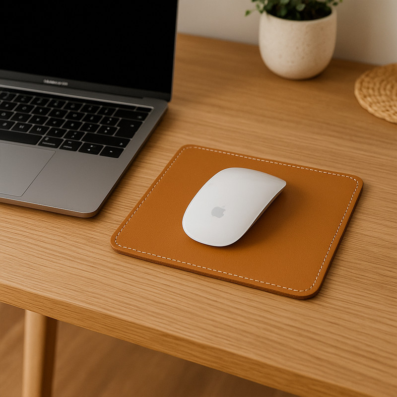Mouse Mat Luxo Escritório Gamer Minimalista Slim Couro PU Promoção