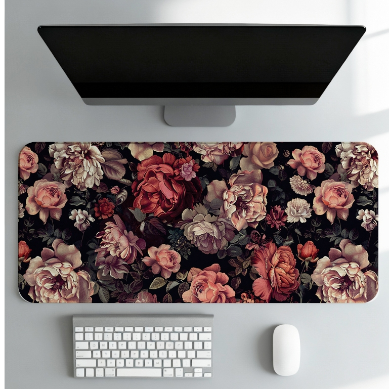 Mouse Pad Gamer Floral Estampa Feminina Antiderrapante Desk Mat Decorativo Tapete De Mesa Moderno PP P M G