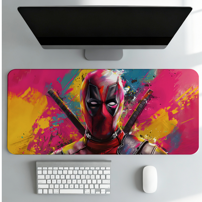Mouse Pad Gamer Estampa Anti Herói Ded Pool Tapete De Mesa Grande Decorativo Desk Mat Antiderrapante
