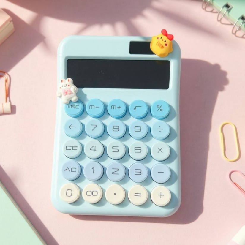 Mini Calculadora Infantil Portátil Solar – Design Colorido e Educativo