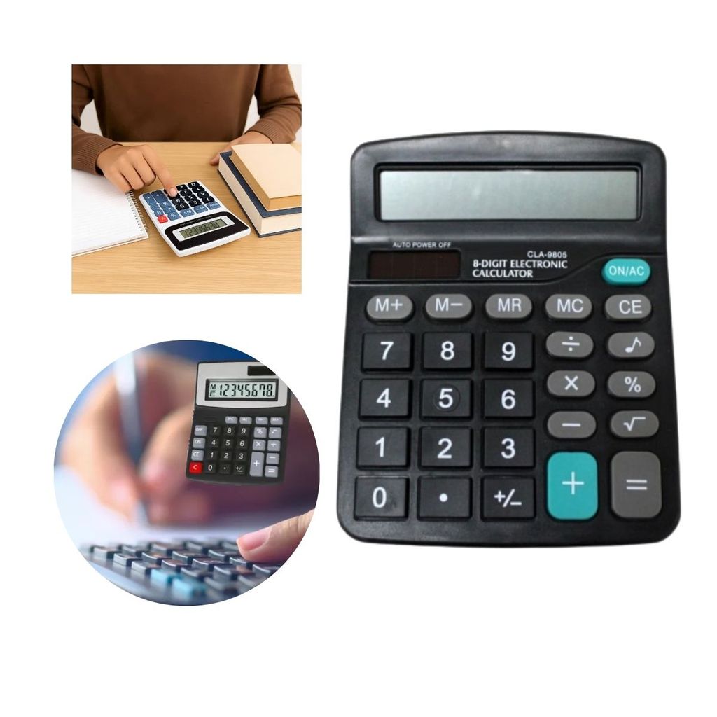 Calculadora Grande 12 Dig (5pç ou 1pç) Escritório Atacado Papelaria Escola Uso Diário Portátil Estudante Comercial