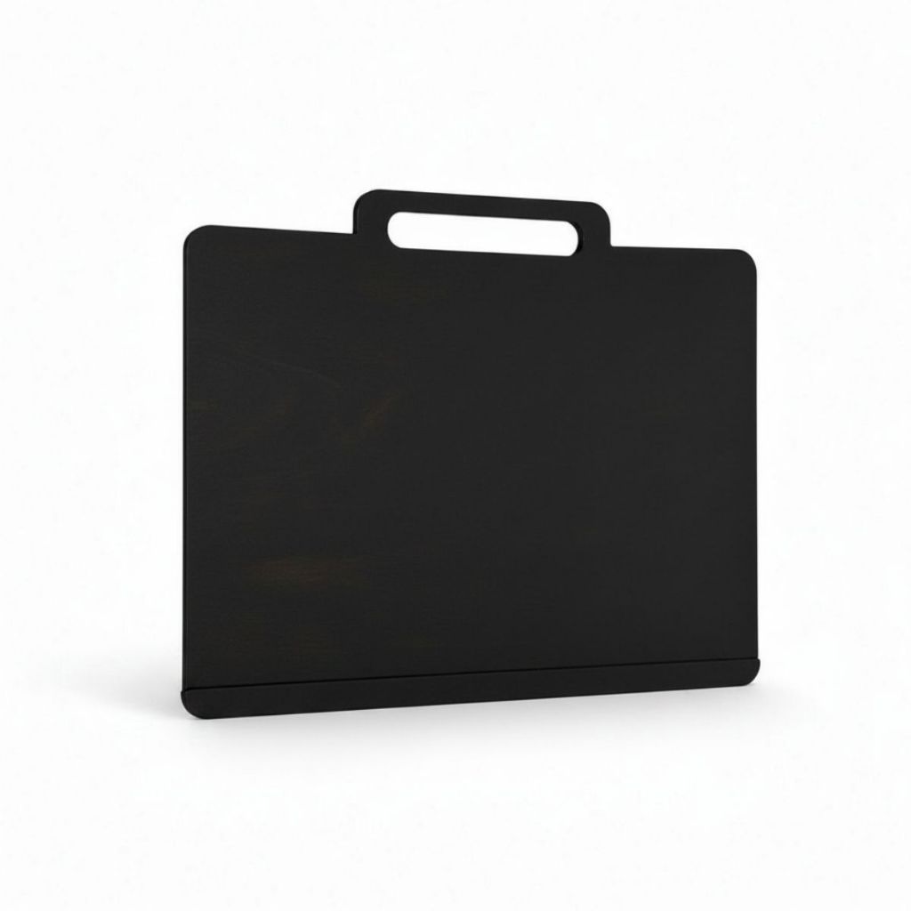 Prancheta Portátil A4 c/ Alça Madeira MDF Preto 35x25 cm