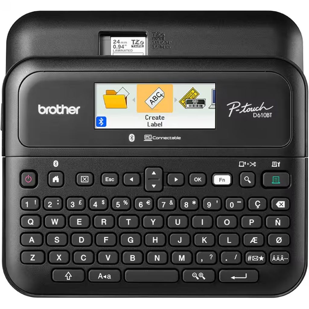 Rotulador Brother PT-D610BT Bluetooth Portátil Etiquetadora Etiqueta Adesiva Escritório