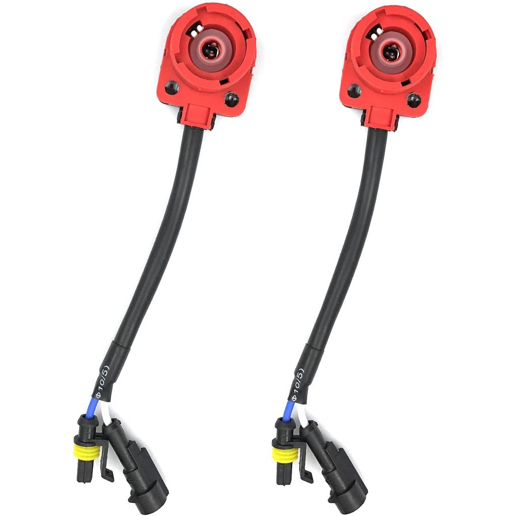 FainWan 2pcs D2S D2R D2C Xenon HID Bulb/Kit Socket AMP Wire Cable Plug Adapter Connector Harness - Easy Plug and Play fo