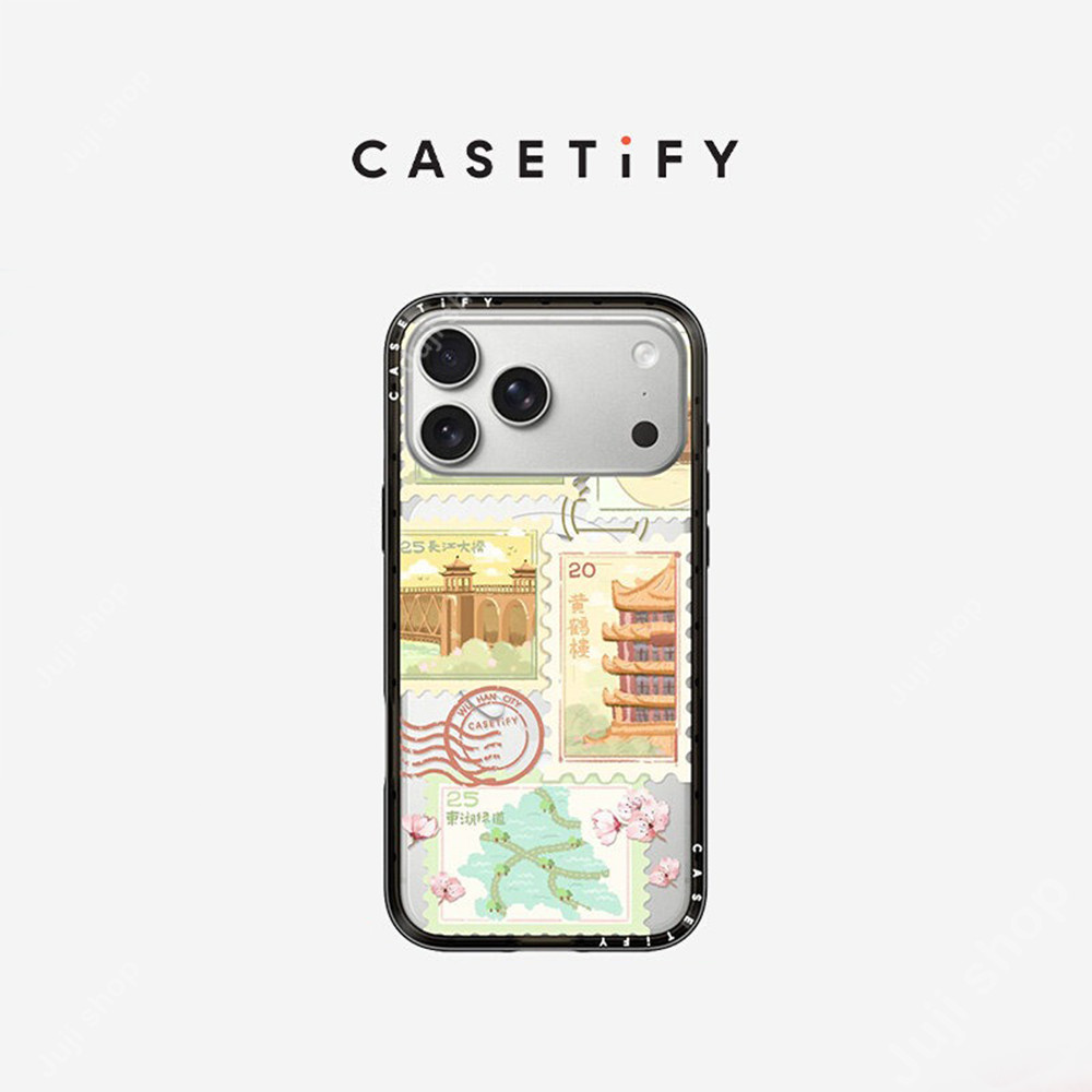 JUJI CASETiFY Urban Tour Série Wuhan Rio Cidade Impressão Magro Caso De Telefone Para IPhone 13 14 15 16 17 Pro Max Ar P