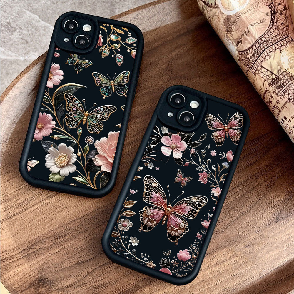 Capa De Telefone Samsung A17 A07 A56 A36 A55 A54 A16 A15 A14 A05S A51 Rio Borboleta Flor Impressa N109x52975