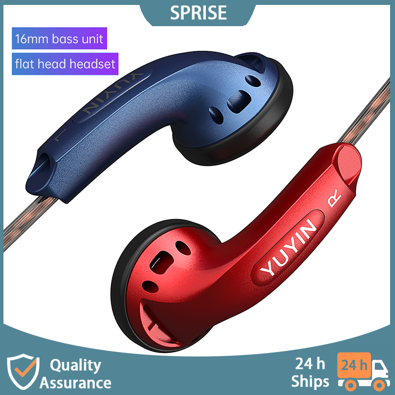 SPRISE Y100 Fone de Ouvido Intra-Auricular com Fio Bass com Microfone Cancelamento de Ruído HiFi Estéreo Esporte