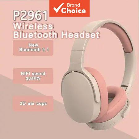 SPRISE P2961 Fones de ouvido Bluetooth 5.1 sem fio, 40 mm, som surround 9D, HiFi, sobre-orelha, fones com fio e sem fio,