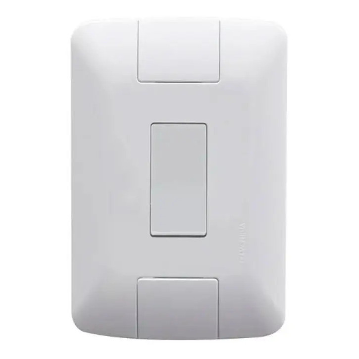 Conjunto 4x2 Interruptor Paralelo 6A 250V Aria Branco Tramontina Original Placa Espelho Embutir