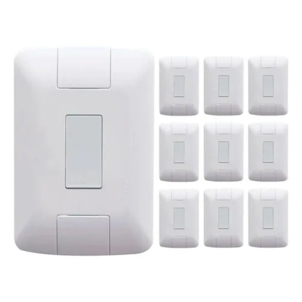 Kit 10 Interruptor 1 Paralelo Placa Vertical Aria Tramontina