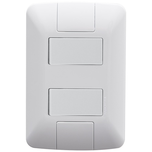 INTERRUPTOR DUPLO (SIMPLES + PARALELO) 4X2 CJ COMPLETO - TRAMONTINA ARIA - 57241/045