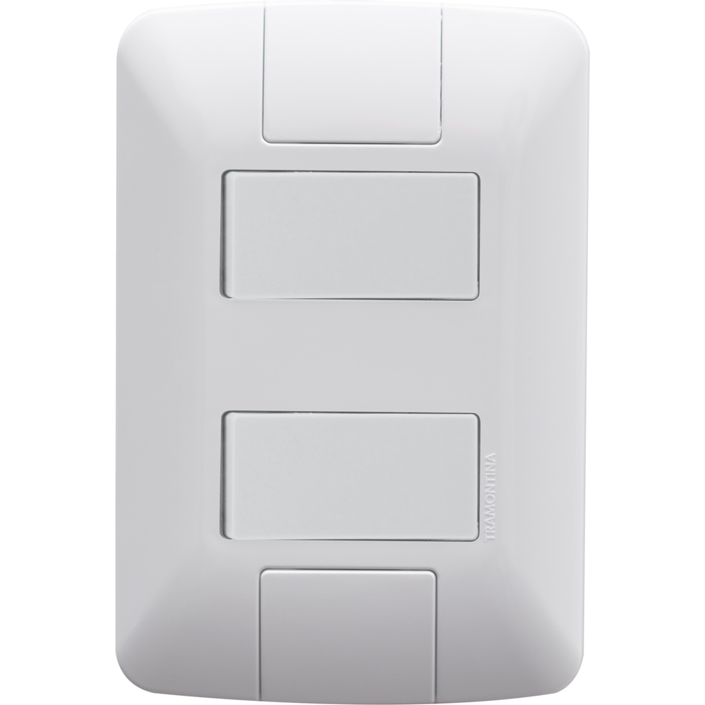 Conjunto 4x2 com 2 Interruptores Paralelos Tramontina Aria 6 A 250 V Branco