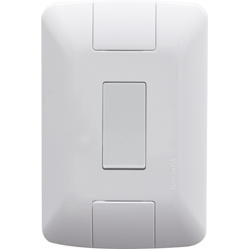Conjunto 4x2 com 1 Interruptor Paralelo Tramontina Aria 6 A 250 V Branco