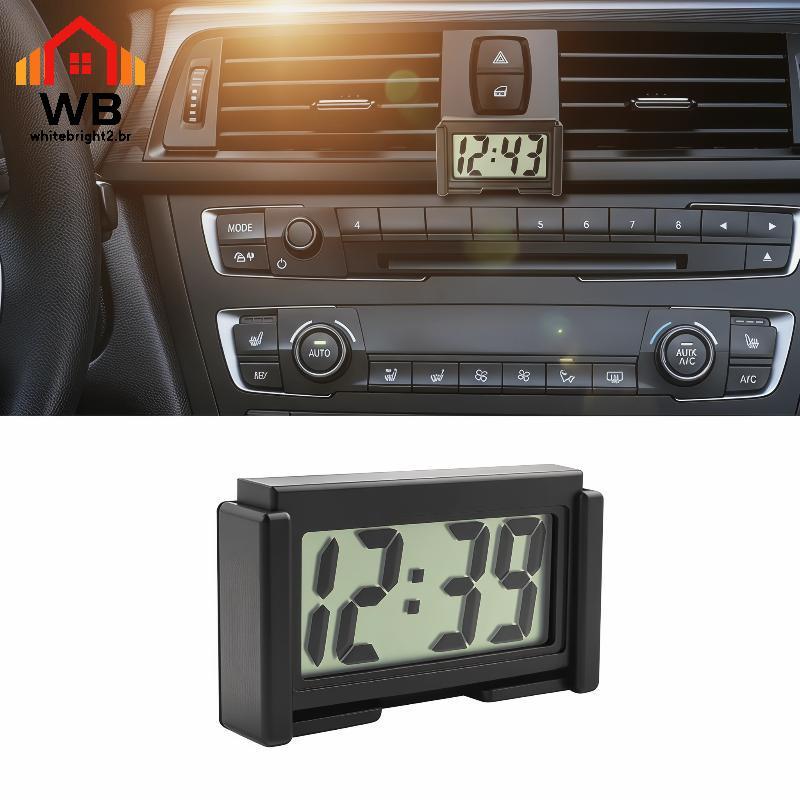 WBHG Mini Portátil 12V Painel De Carro Digital Clo Com Grande Tela De Tempo LCD Para Interiores De Veículos Modernos E D