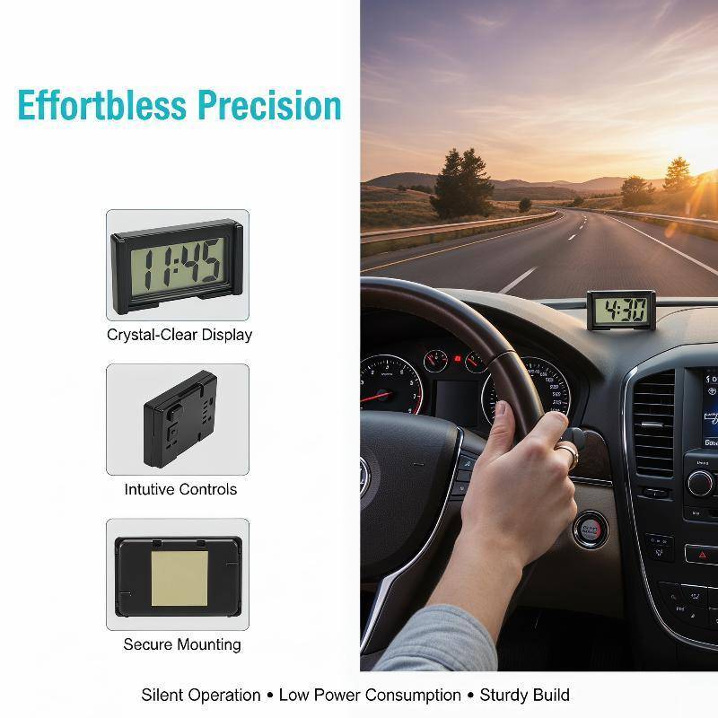 [ljc] Mini Digital Car Clo Tela Grande Resistente A Respingos Painel Eletrônico Para Van SUV Tru Proprietários Use [BR]