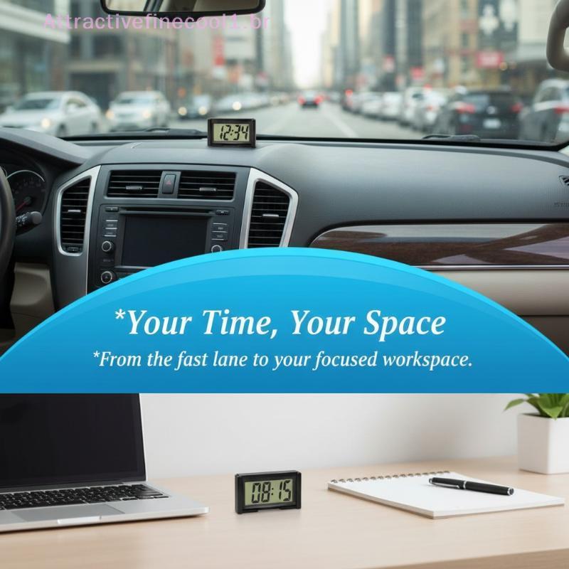 ACBR1 Mini Digital Carro Clo Tela Grande Auto Regulável Painel Eletrônico Para Condução Noturna Segura Acessório Quente
