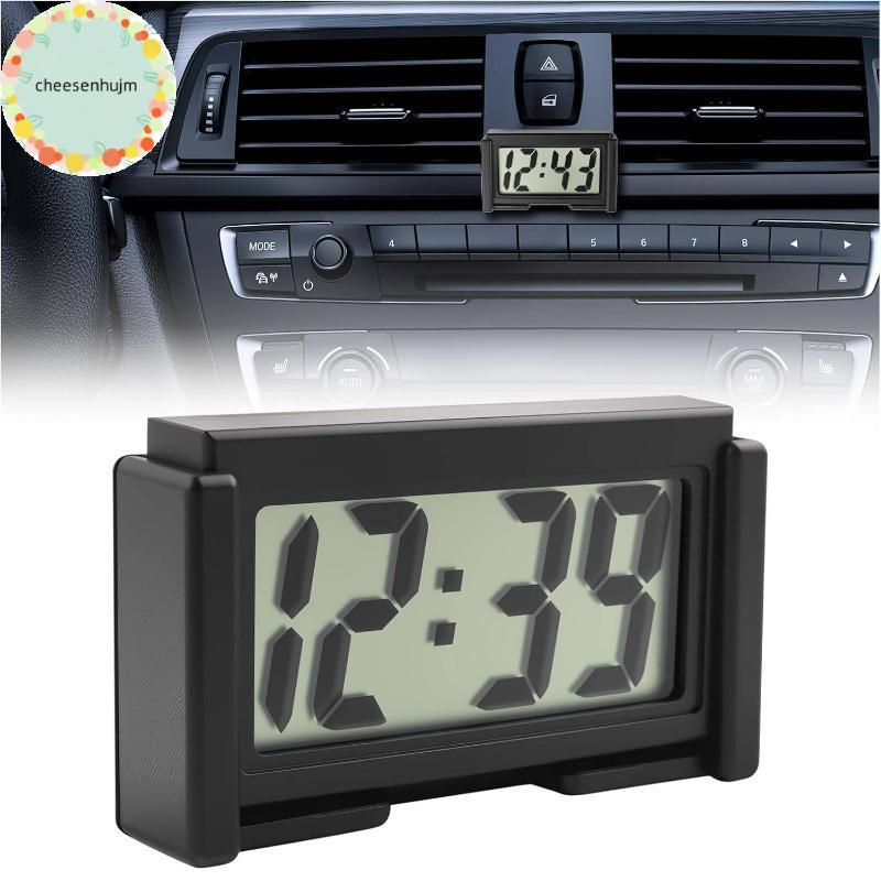 cheesenhujm Mini Painel De Veículo Portátil Digital Clo Com Grande Tela LCD Fonte De Alimentação 12V Para Exibição De Te
