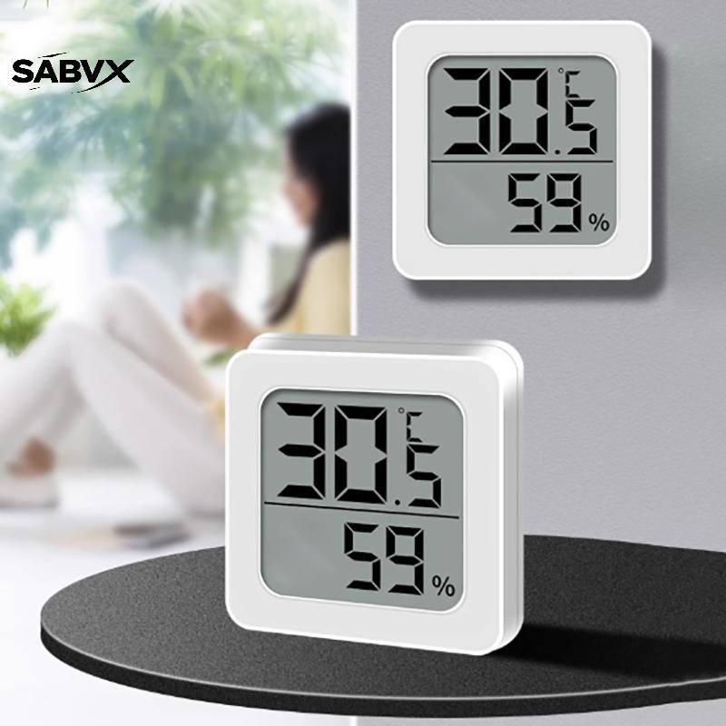 SABVX Multifuncional ElectronicTemperature Grande Tela LCD Mesa De Umidade Clo Monitoramento Automático BR