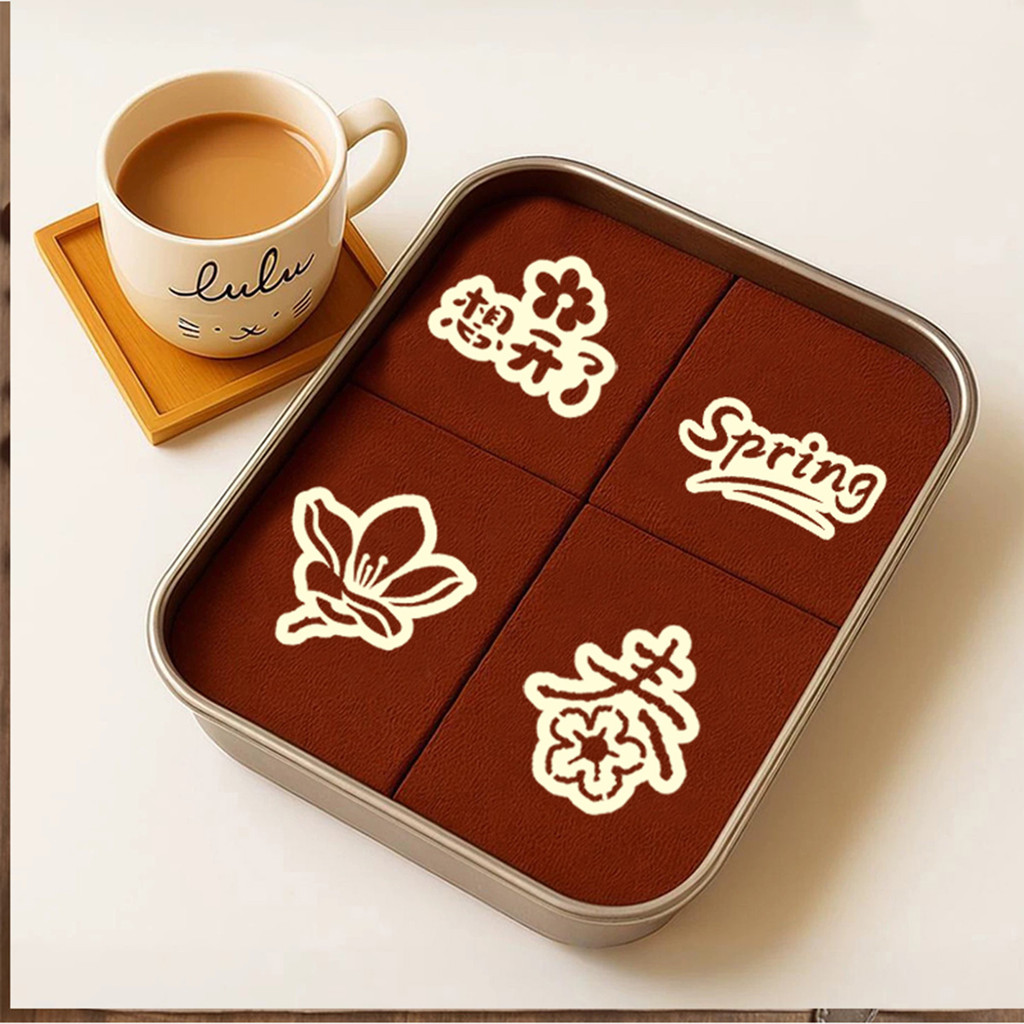 304 aço inoxidável novo estilo primavera flor Tiramisu especial oco Sprinkler molde pastelaria biscoito em pó Formwork