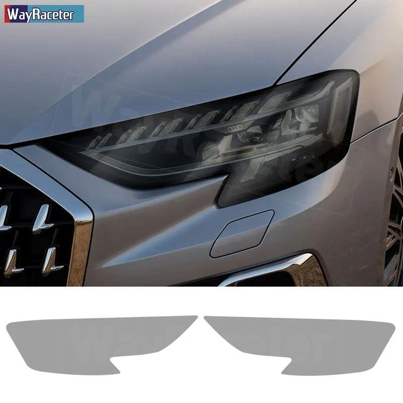 2 Pçs Película Protetora Do Farol Carro Transparente Fumaça Preto TPU Adesivo Para Audi A8 2022 Facelift 2023 S8 D5 4N A