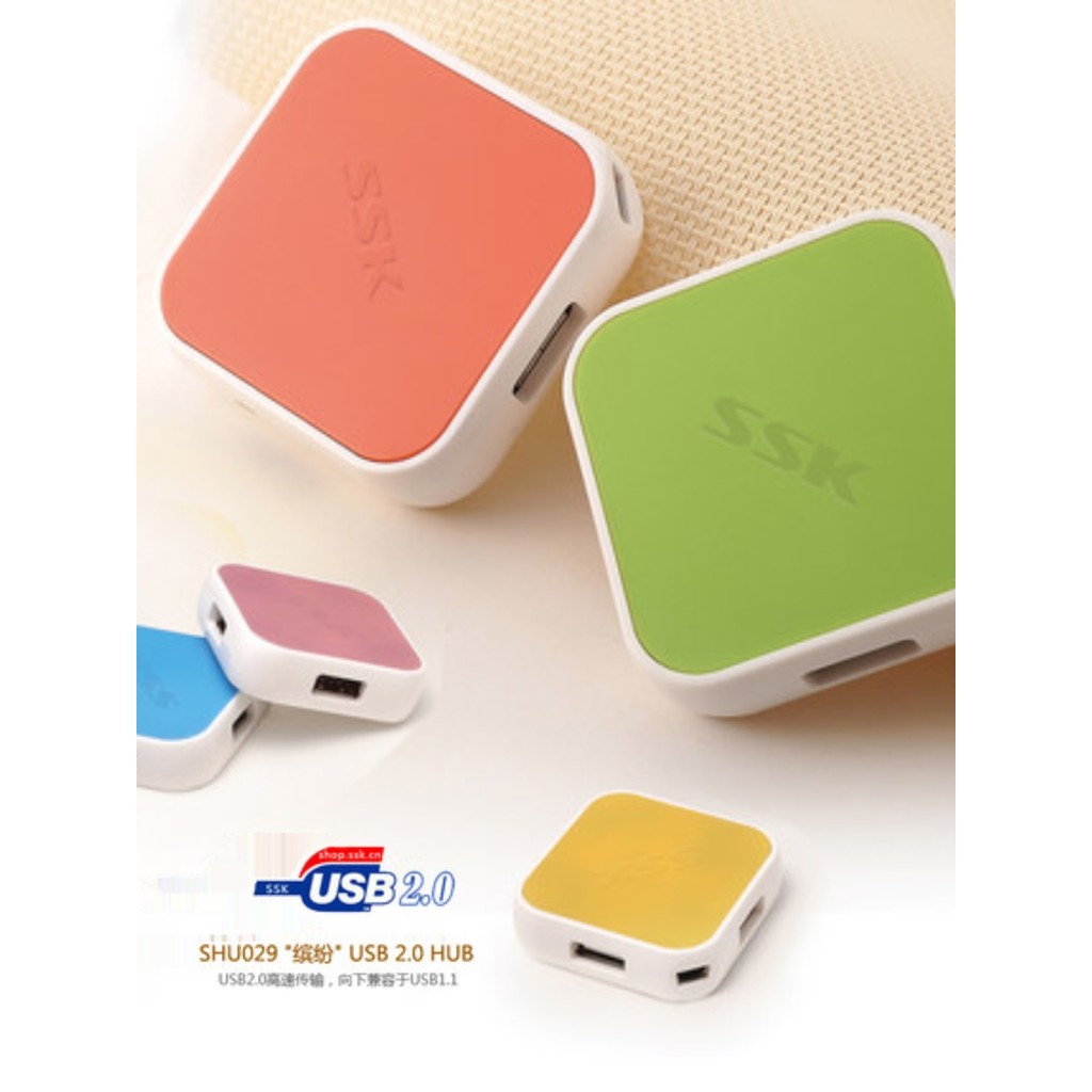SSK/SSK Colorido USB Splitter Laptop One para Extensão de Conversão de Quatro HUBs Múltiplas Interfaces Externas