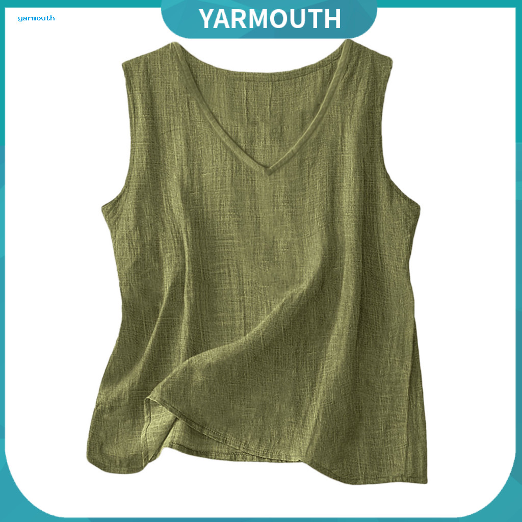 Breathable Shirt Comfortable Summer Tops Women’s V Neck Tank Top Loose Fit Lightweight Vest Wear Blouse for Hot Weathe