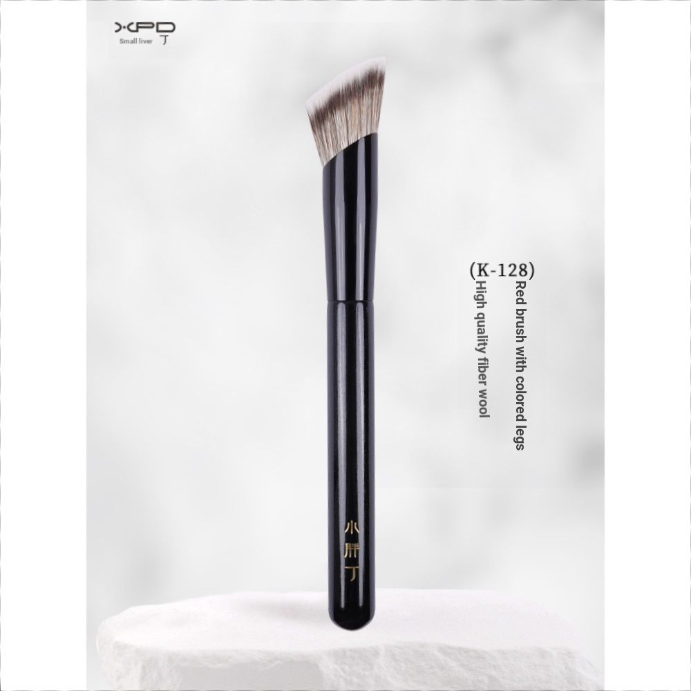 Little Fat Ding K128 Blush Brush Dot Color Creme Líquido Diagonal Cabeça Plana Pincel de Contorno Mancha Boundless Cabel