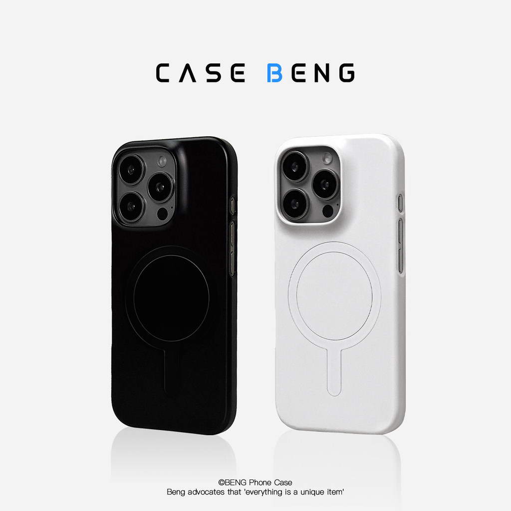 BENG {Hidden Universe Black X Boundless White} Capa de telefone Apple 16Pro Max Original simples adequada para iPhone15P