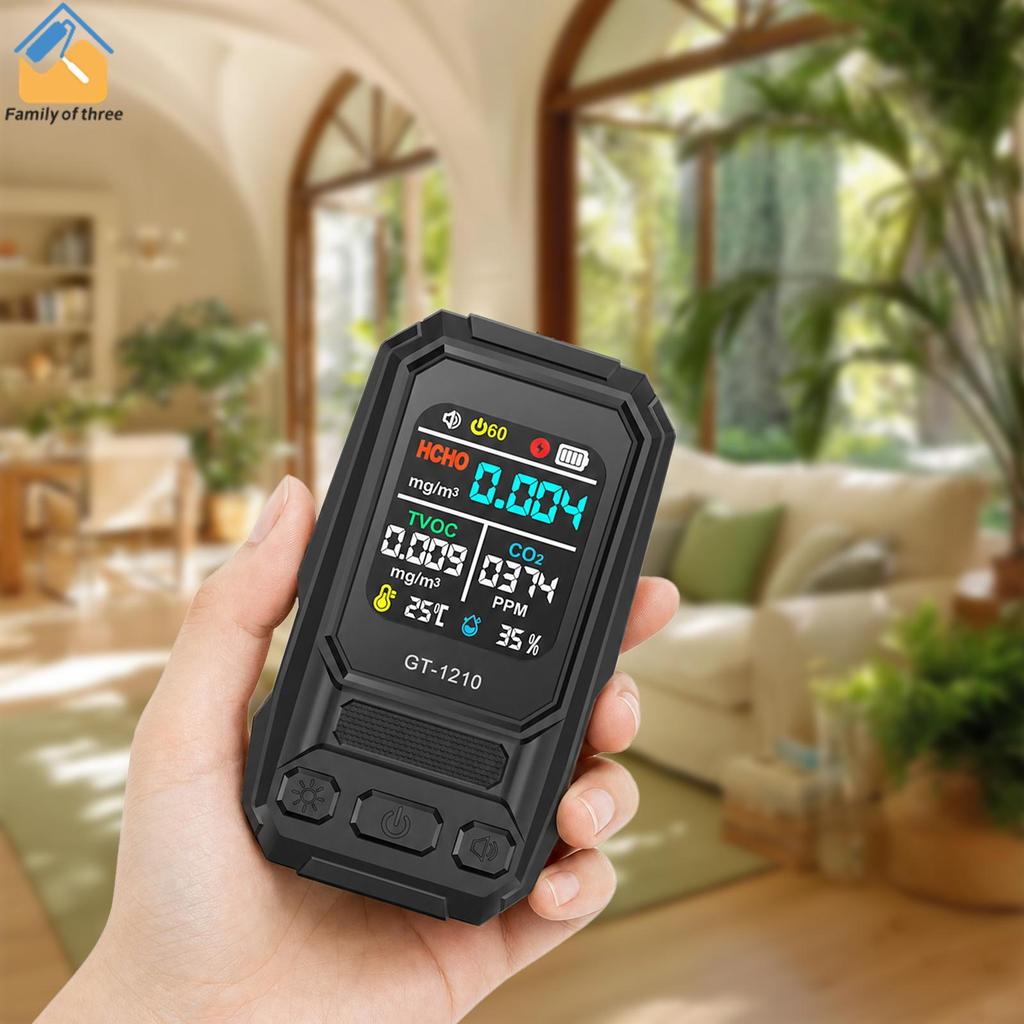 Monitor De Qualidade Do Ar Recarregável Portátil HCHO TVOC Testador CO2 Temperatura Umidade Detector SHOPSKC8665