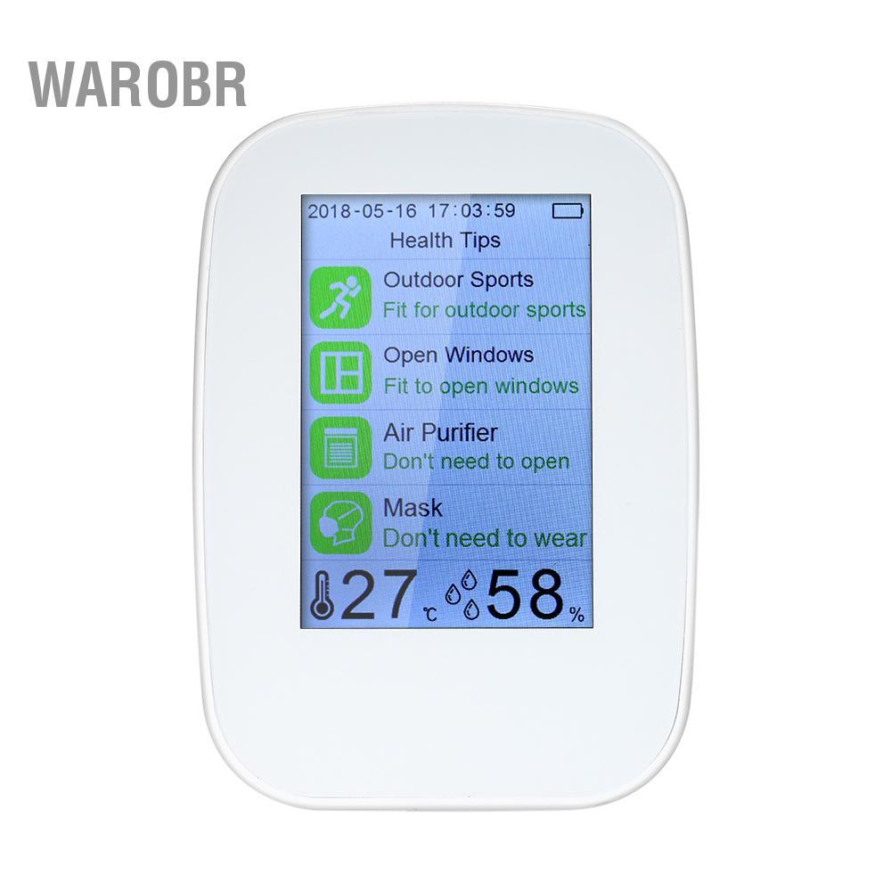 Warobr Detector multifuncional de pressão atmosférica Xtahdge interno/externo HCHO e TVOC testador monitor medidor de