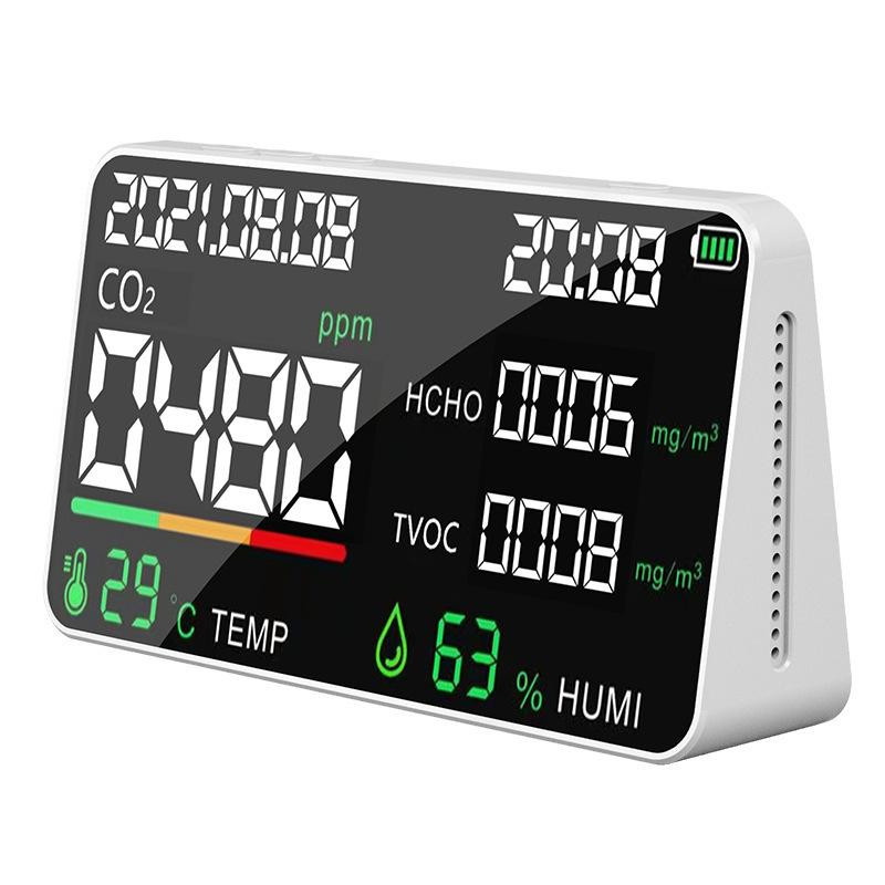 Monitor De Qualidade Do Ar HCHO TVOC Detector De Temperatura E Umidade Para Casa Interna