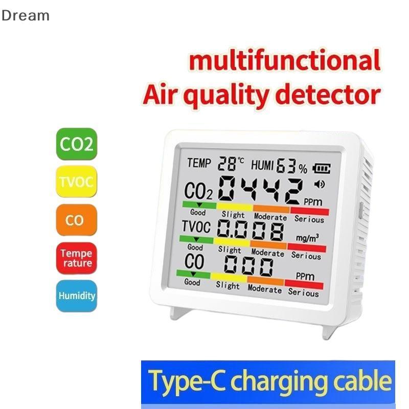 < Dream > Detector De Qualidade Do Ar 5 Em 1 HCHO TVOC Testador De CO2 De Formaldeído Para Alugueles Inspeção De Renovaç