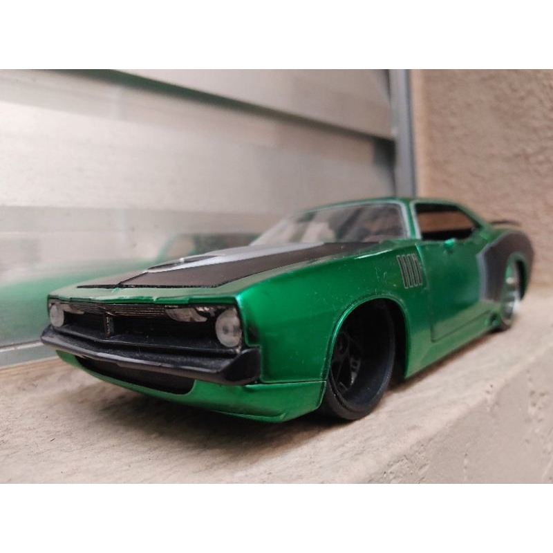 Plymouth 1970 Hemi Cuda 1/24 Jadatoys Usado Falta Retrovisor lado Esquerdo