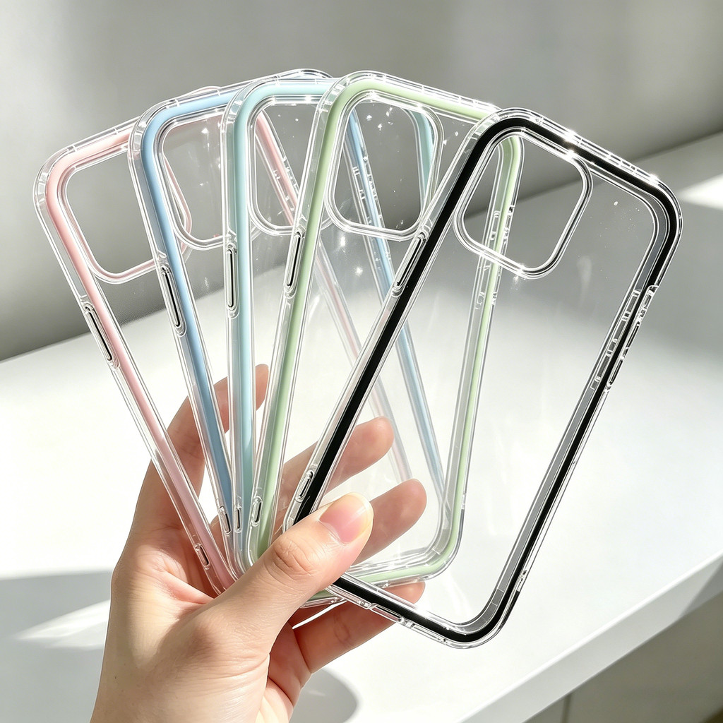 Ultra Claro Não Amarela Capa Capinha Para iPhone 16 15 14 Plus 13 12 11 17 Air Pro Max Transparente 3 Em 1 Anti Impacto