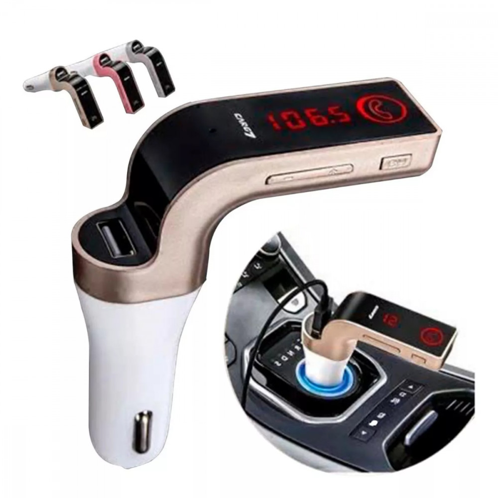 Carregador Transmissor Veicular CARG7 - Bluetooth MP3 PenDrive P2 Tela DIGITAL Altomex A-G5077