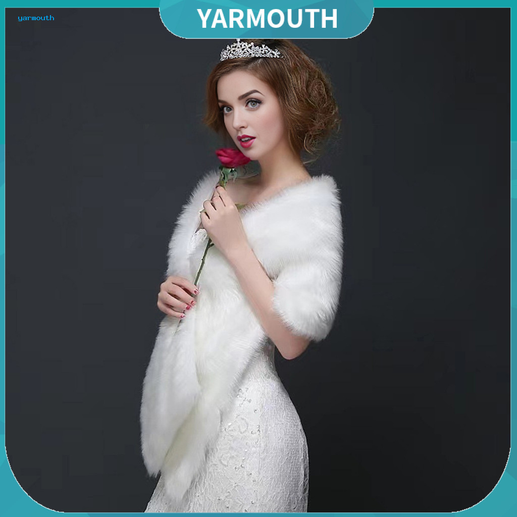 Lightweight Shawl Plush Soft Warm Wrap for Autumn Winter Elegant White Evening Dress Scarf Cozy Textured Cheongsam for W