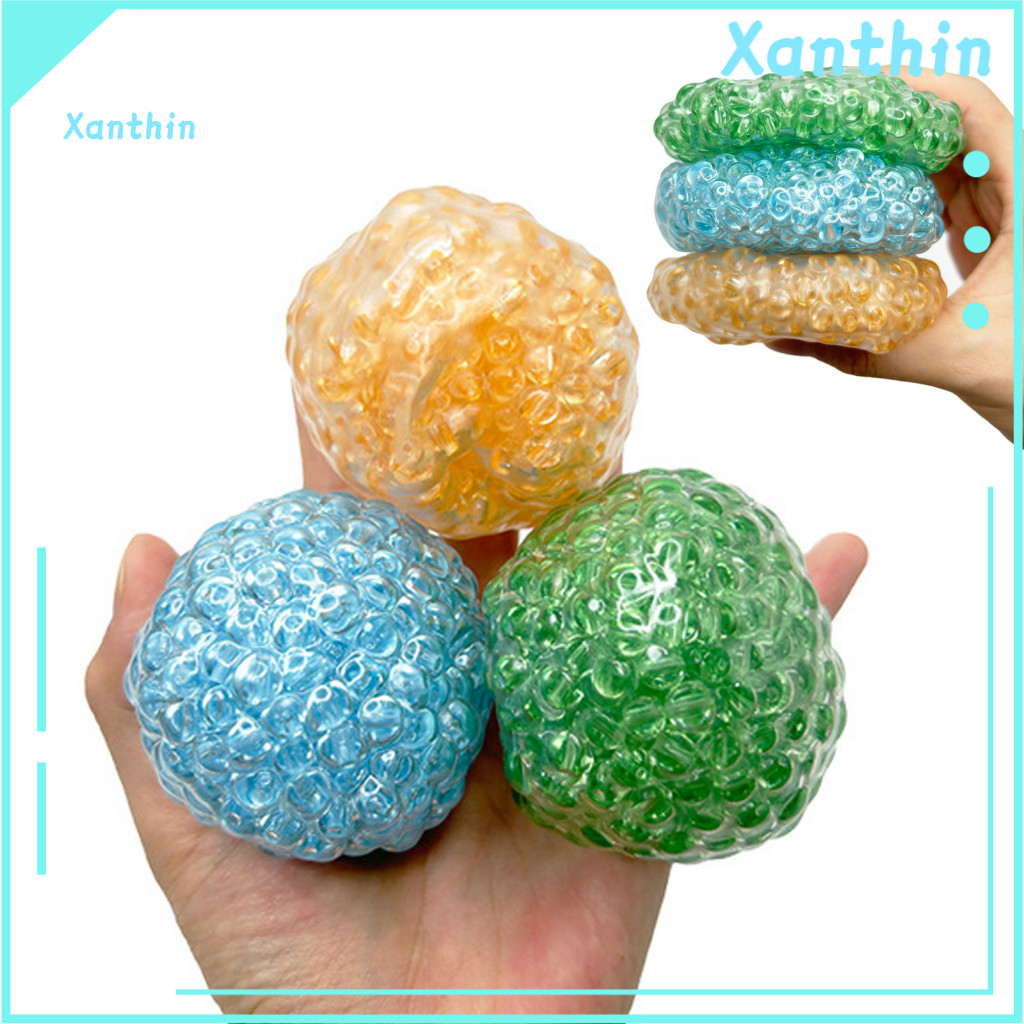 Durable Stress Relief Toy Anxiety Tool Ball for – Portable Soft Tpr Beaded Squeeze Textured Fidget for Travel Kids Adu