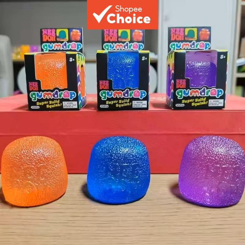 Nee Doh Gumdrop Super Solid Squish Fidget Toy Textured Squeeze Ball Stress Relief Sensory Toy Kids Gift