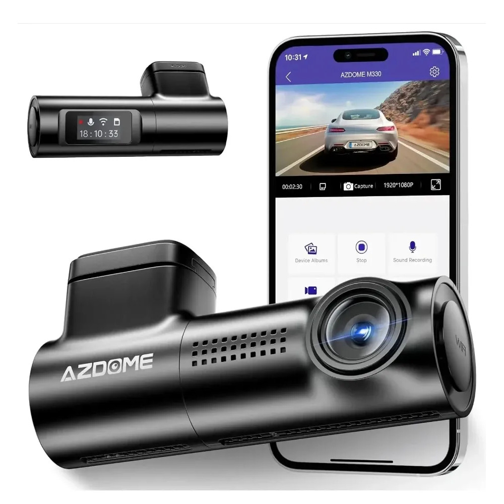 Câmera Painel Azdome WiFi Dash Cam FHD 1080P Carros M330