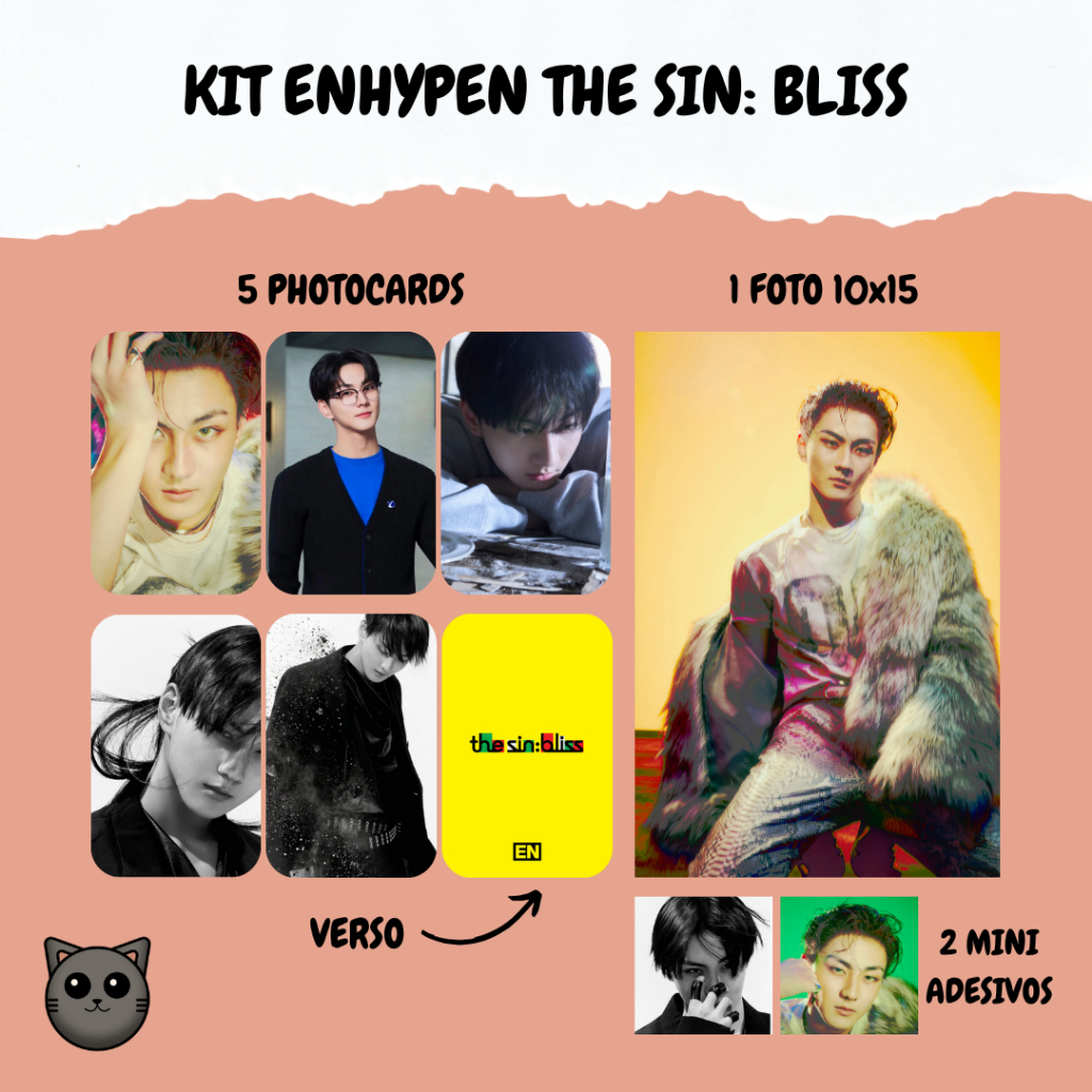 KIT ENHYPEN THE SIN: BLISS - BIAS OU GRUPO