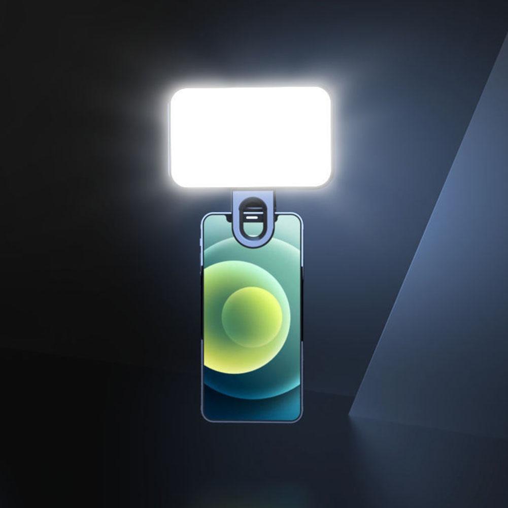 Mini Luz De Preenchimento Portátil Para Selfie , Recarregável , 3 Modos De Brilho Ajustável , Clipe Celular , Computador