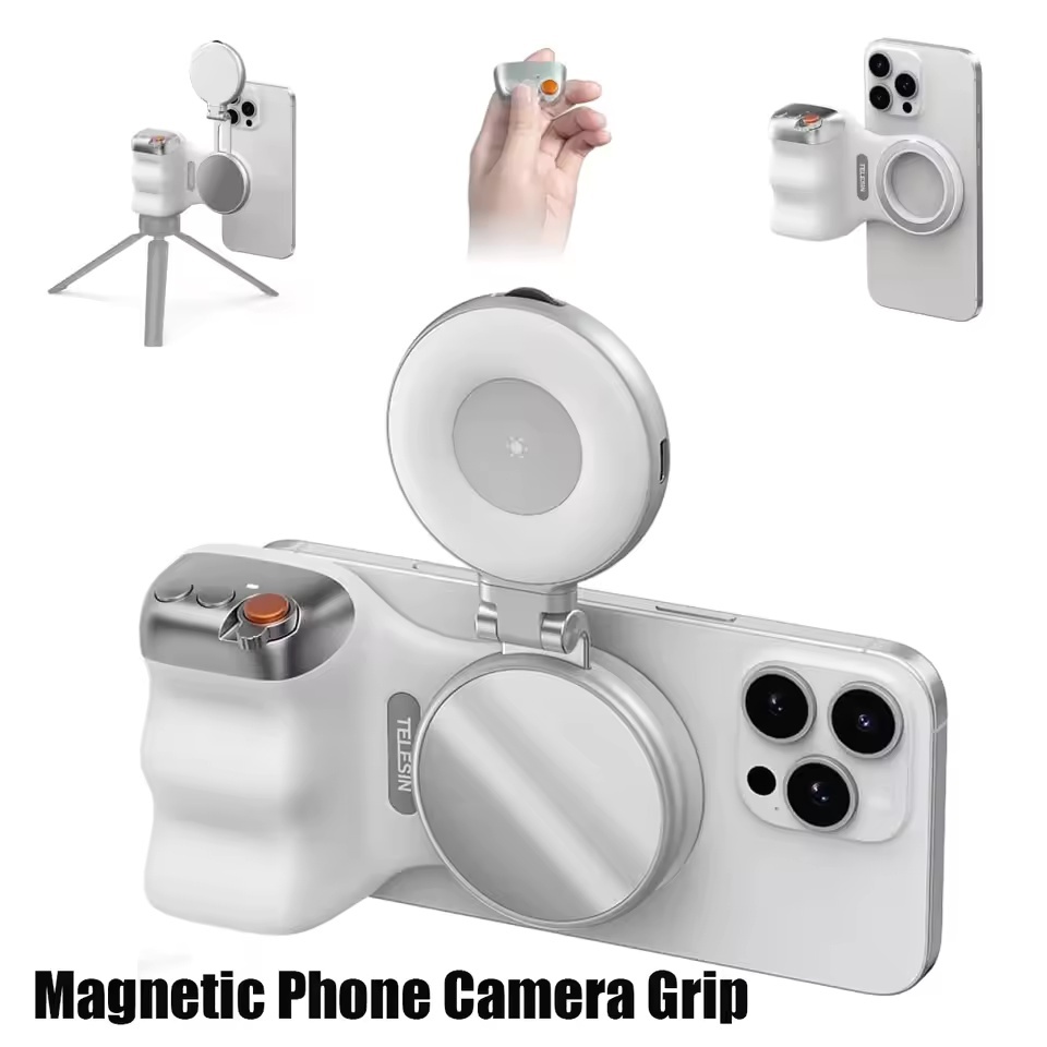 Luz De Preenchimento Magnética Para Smartphone , Alça Selfie , Mini 3 Modos De Brilho Ajustável