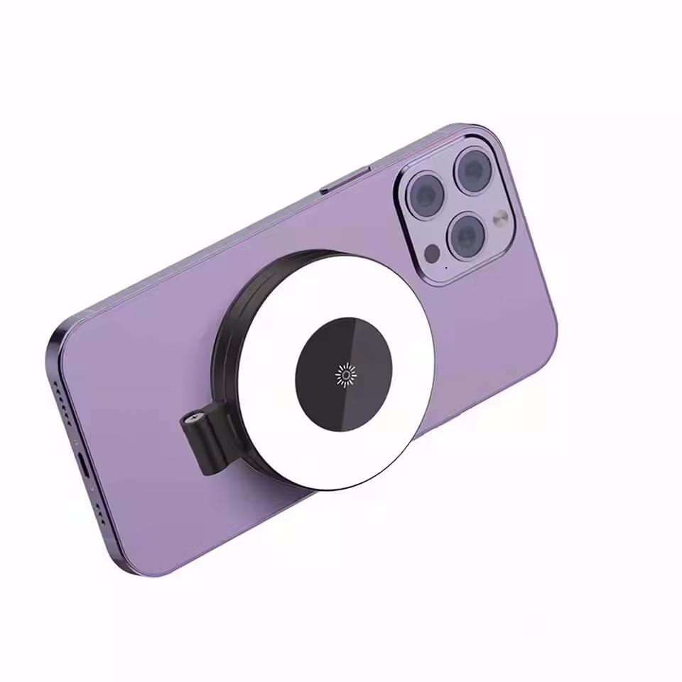 Luz De Preenchimento Magnética Para Smartphone , Mini Selfie , 3 Modos De Brilho Ajustável , Iluminação Universal Maquia