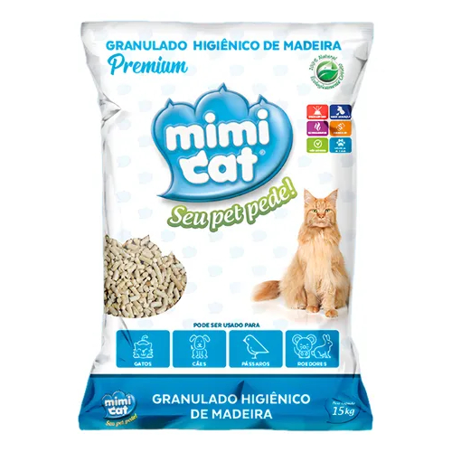 Granulado Higiênico De Madeira - Mimi Cat - até 15kg