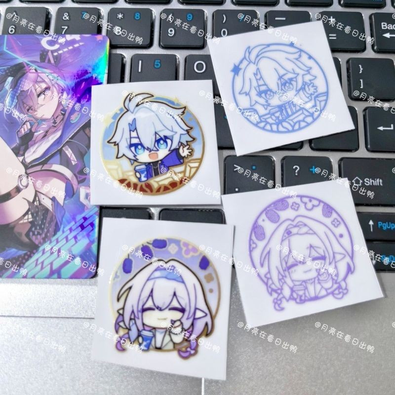 Jogo Honkai : Star Rail Khaslana Phainon NeiKos496 Rodízio UV DTF Transferência Adesivo Para Vidro Copo Envoltório Decal