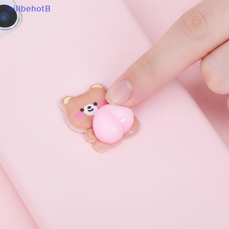 3D Cute Peach Butt Stier , Kawaii Sculpting DIY Decal Para Telefone